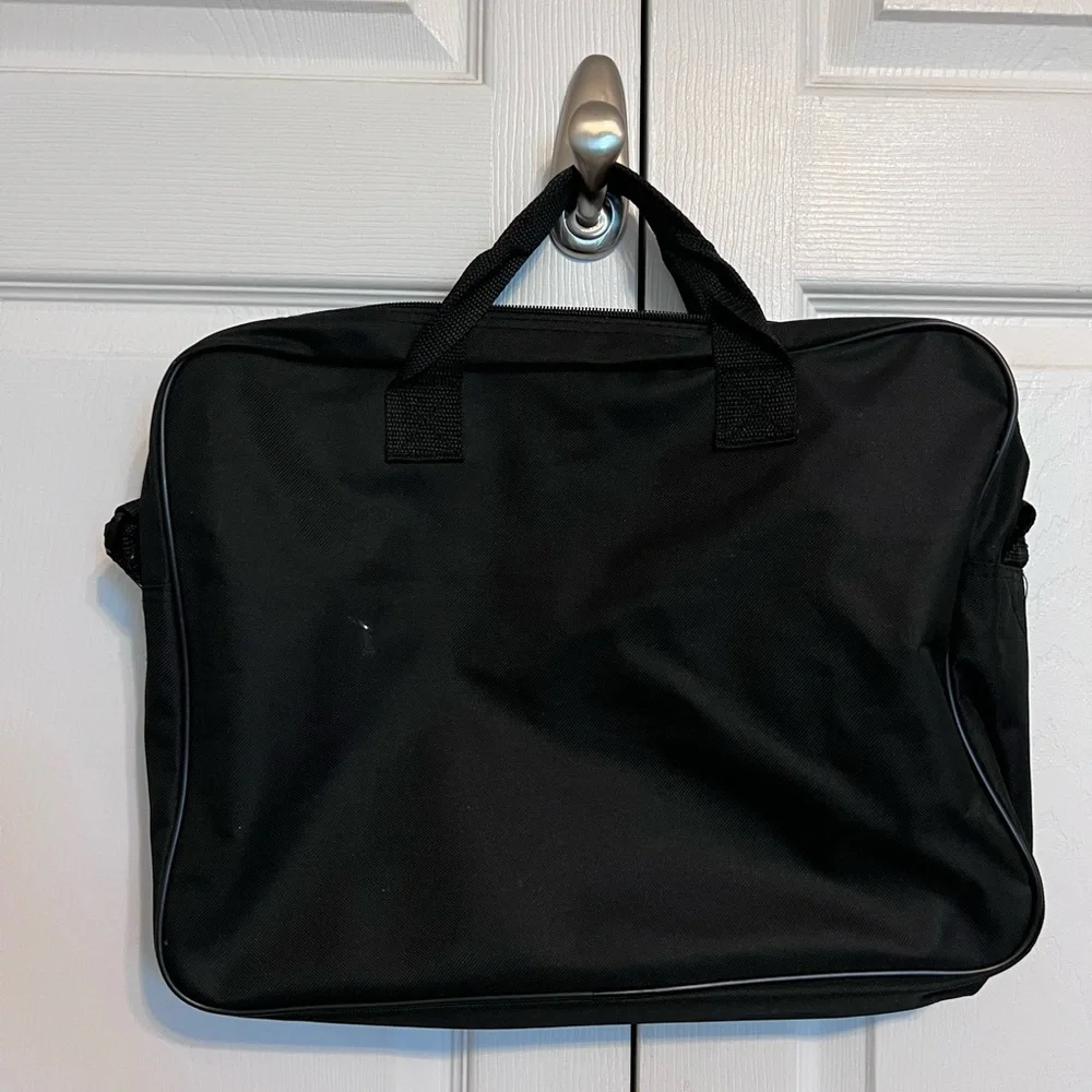 Black Laptop Bag with White Design